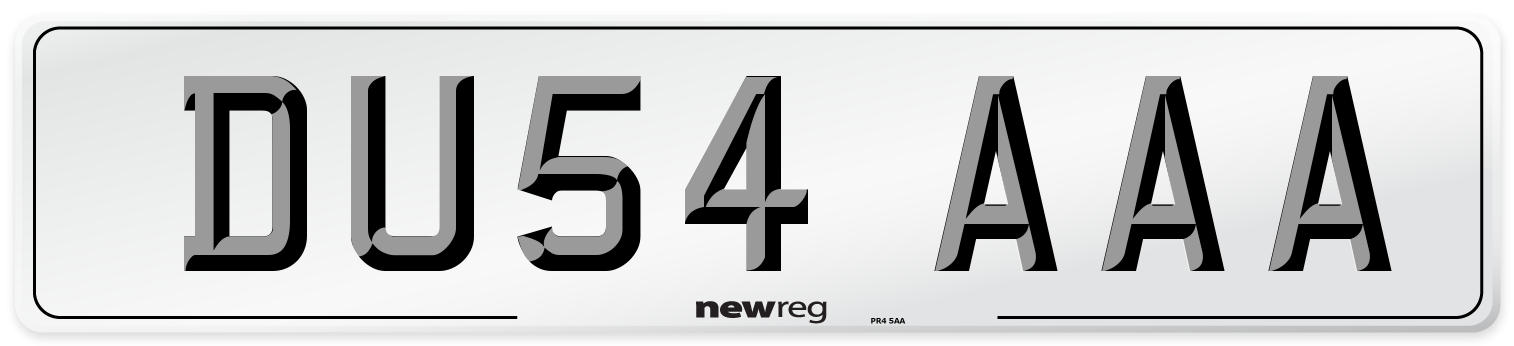 DU54 AAA Number Plate from New Reg
